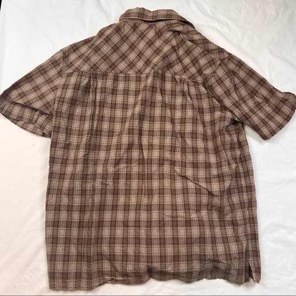 REI Striped Casual Shirt Men’s L Short Sleeve 7 Button Chest Pocket L030922 - Picture 2 of 4